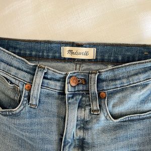 Madewell skinny ripped ankle jeans
